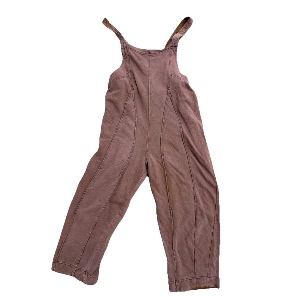 Out From Under Urban Outfitters Mauve Purple Seamed Fleece Overalls Jumpsuit S